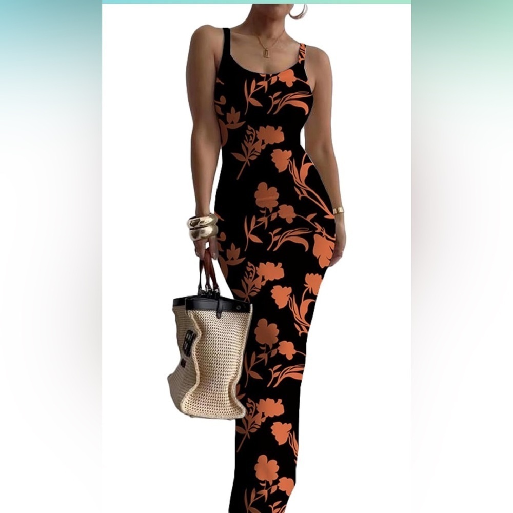 Long Dress Casual Slip Sexy Slim Sleeveless Bodycon Maxi Dress

8006
